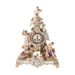 A MEISSEN PORCELAIN (OUTSIDE DECORATED) CLOCK CASE