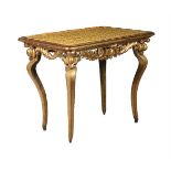 A CONTINENTAL GILTWOOD SIDE TABLE, PROBABLY ITALIAN, 19TH CENTURY