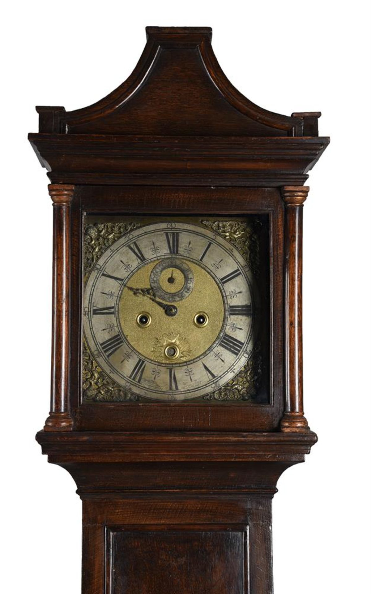 A GEORGE III STAINED OAK LONGCASE CLOCK, LATE 18TH CENTURY - Bild 2 aus 2