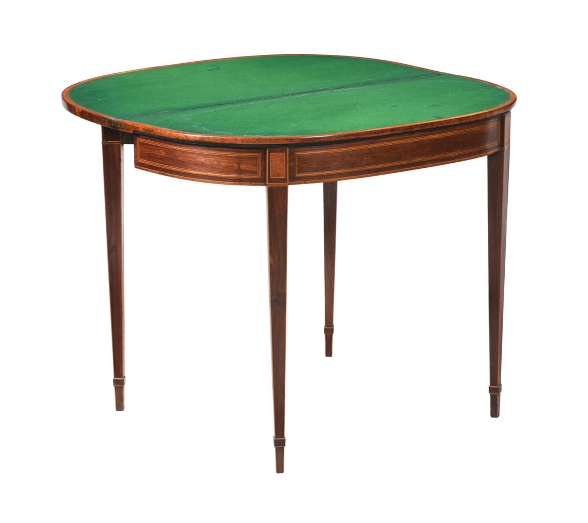 Y A GEORGE III ROSEWOOD AND AMBOYNA CARD TABLE - Image 2 of 2