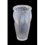 LALIQUE, RENE LALIQUE, CEYLAN, AN OPALESCENT GLASS VASE