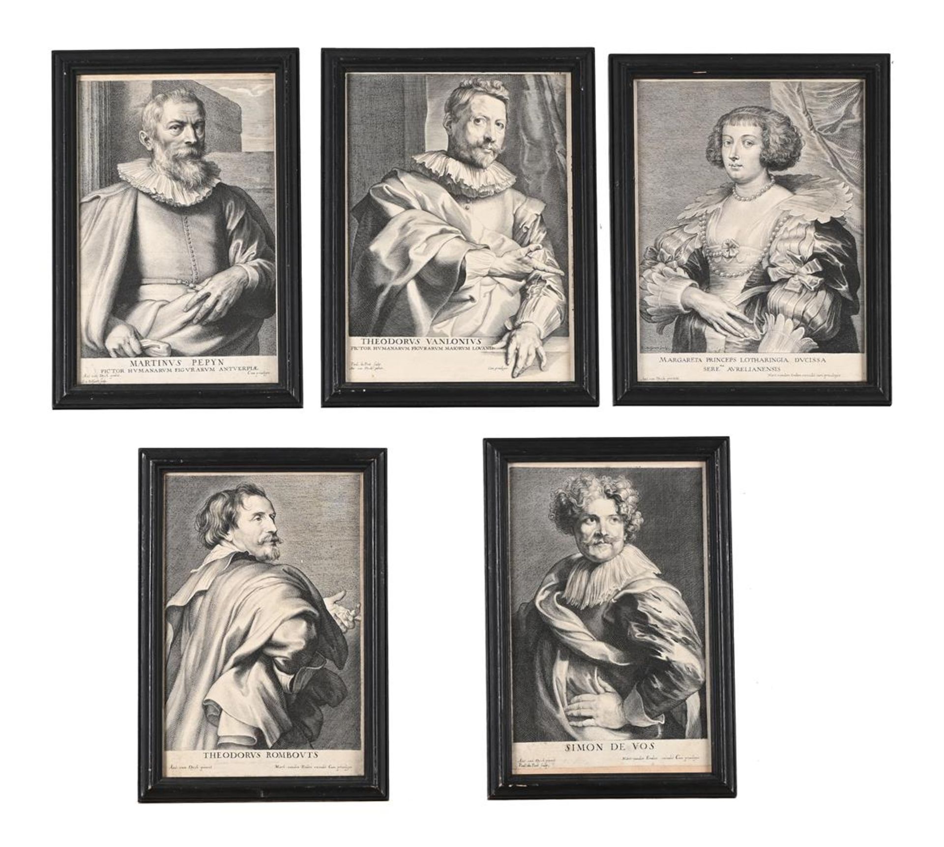 AFTER SIR ANTHONY VAN DYCK, EIGHT PORTRAITS FROM THE ICONES PRINCIPUM VIRORUM... - Image 2 of 4