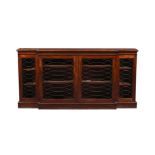 A MAHOGANY BREAKFRONT BOOKCASE, 19TH CENTURY