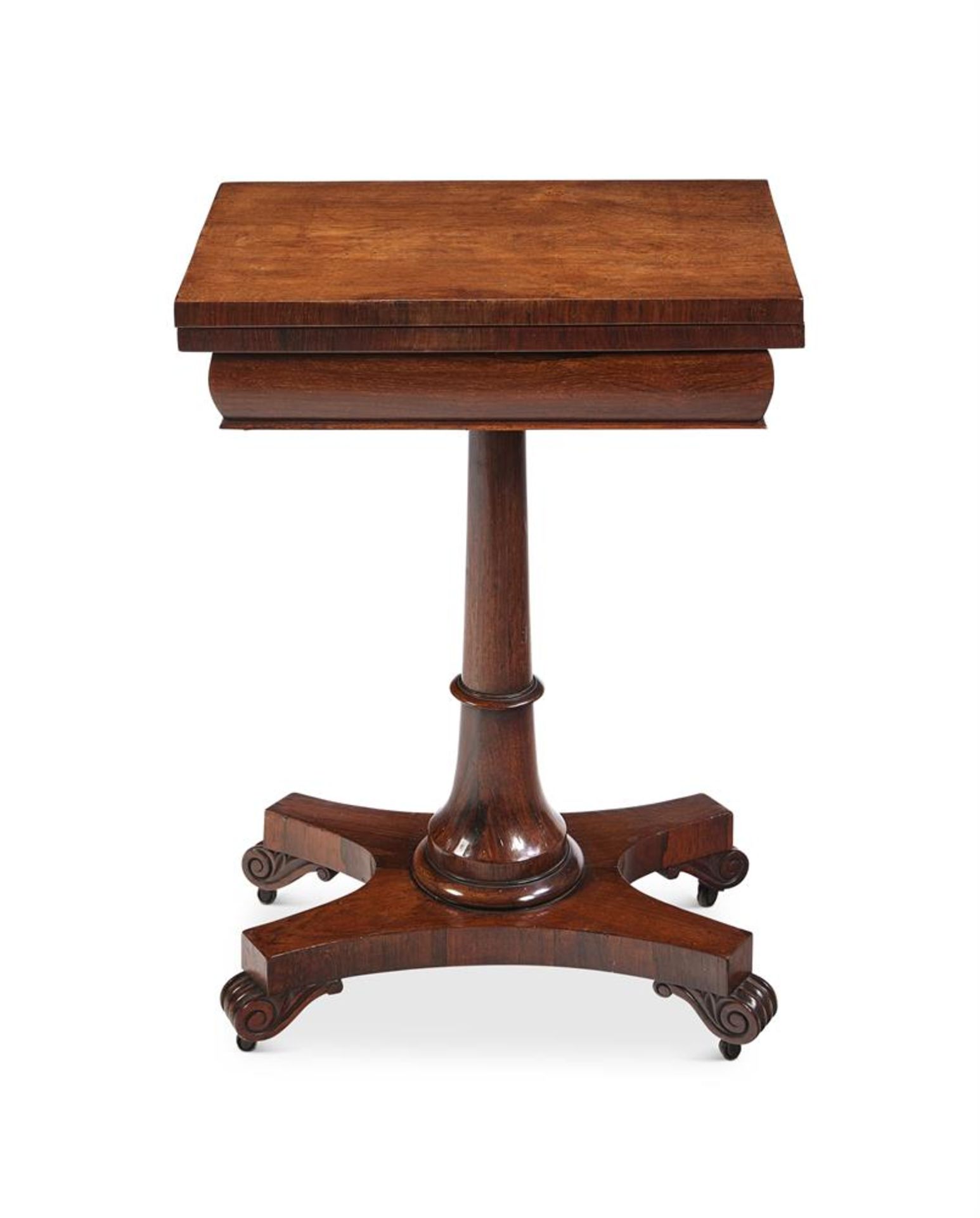 Y A GEORGE IV ROSEWOOD PEDESTAL GAMES TABLE CIRCA 1830 - Image 2 of 2