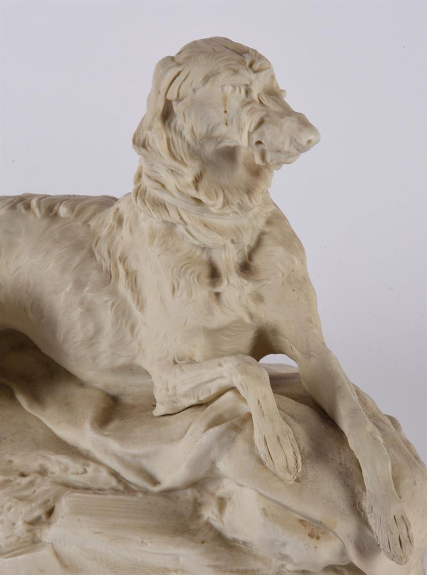 TWO COPELAND STATUARY PORCELAIN (PARIAN) CANINE MODELS, CIRCA 1860 - Image 2 of 3