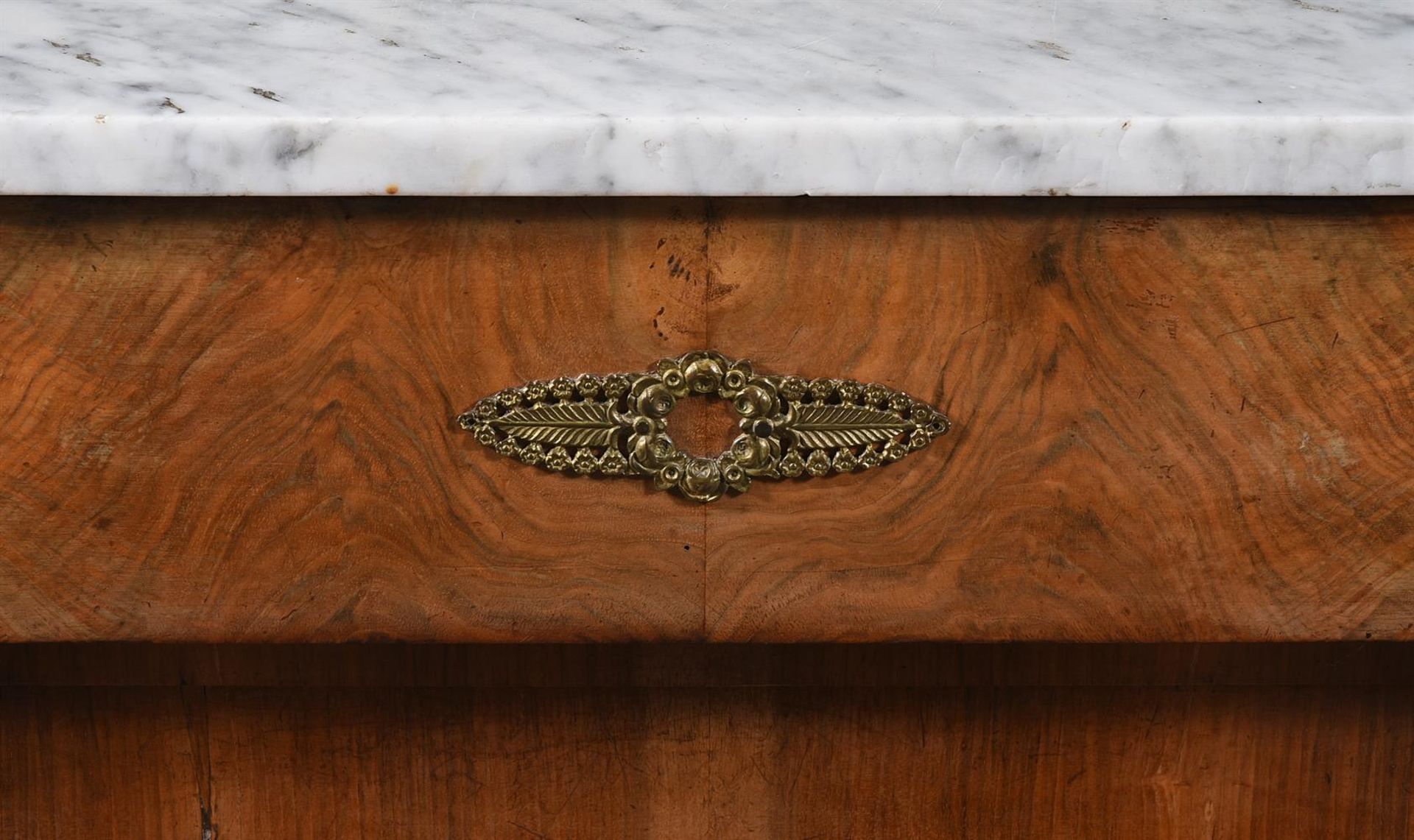 LOUIS PHILIPPE WALNUT AND MARBLE TOPPED COMMODE - Image 2 of 4