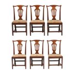 A SET OF SIX GEORGE III MAHOGANY DINING CHAIRS, CIRCA 1780