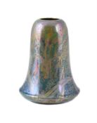 DELPHIN MASSIER, VALLAURIS FRANCE, A BELL-SHAPED ENAMELLED FAIENCE VASE, LATE 19TH CENTURY
