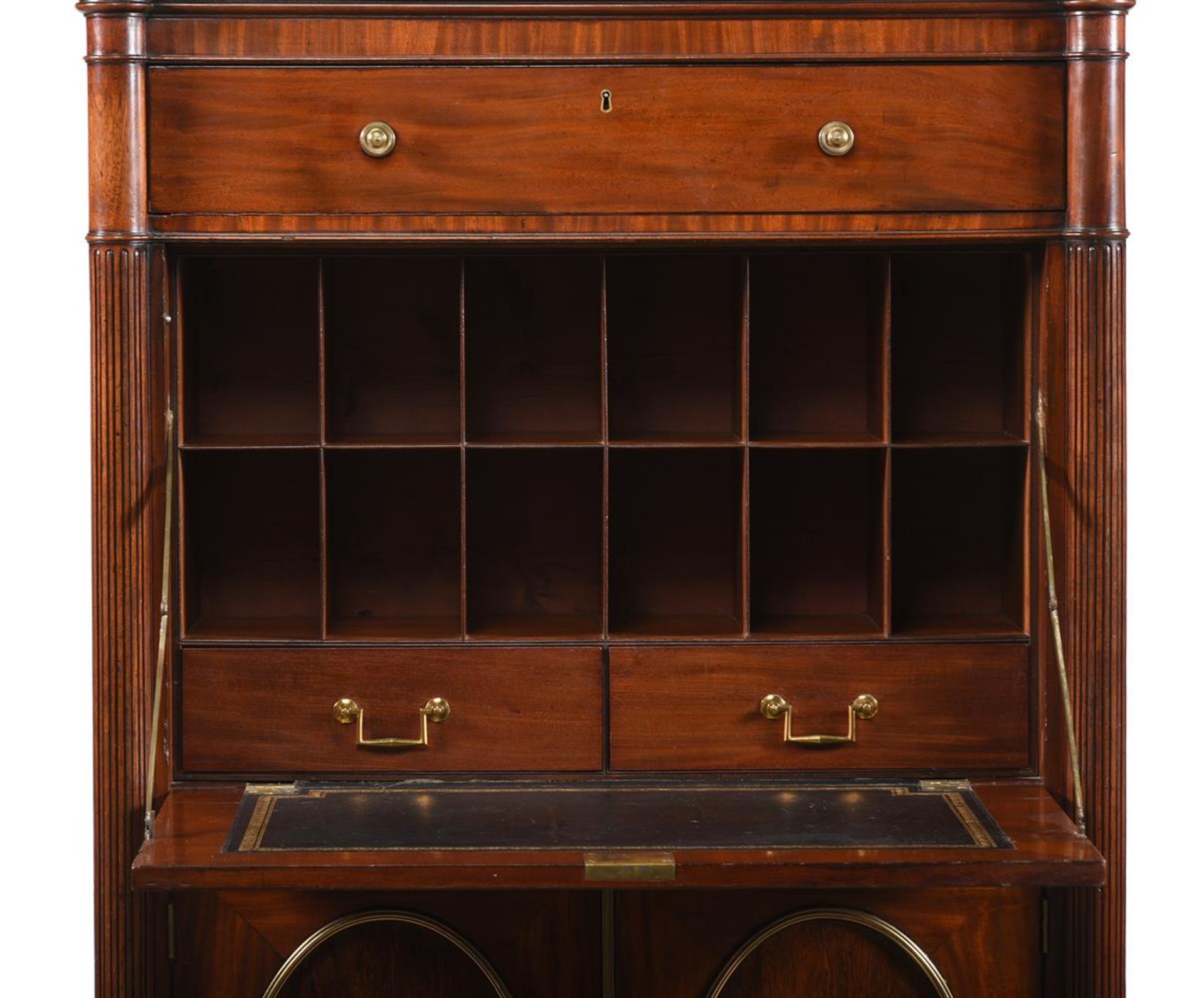 Y A MAHOGANY AND ROSEWOOD SECRETAIRE IN FRENCH TASTE, 19TH CENTURY - Image 2 of 3
