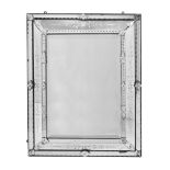 A VENETIAN ETCHED AND CUT GLASS MIRROR