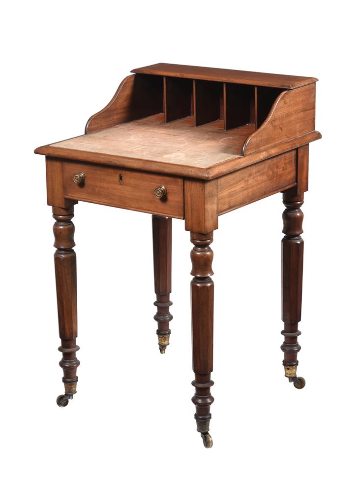 A VICTORIAN MAHOGANY WRITING TABLE, LATE 19TH CENTURY