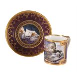 A SEVRES PORCELAIN CUP AND SAUCER (GOBELET LITRON ET SOUCOUPE) CIRCA 1795