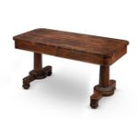 Y A WILLIAM IV ROSEWOOD LIBRARY TABLE