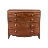 A REGENCY MAHOGANY CHEST OF DRAWERS, CIRCA 1815