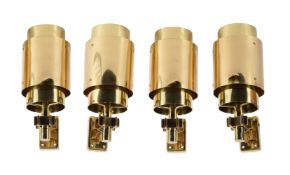 FOUR BRASS WALL LIGHTS FROM ANNABEL'S, CIRCA 1963