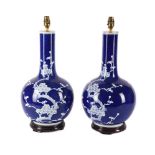 A PAIR OF CHINESE PORCELAIN BOTTLE VASES