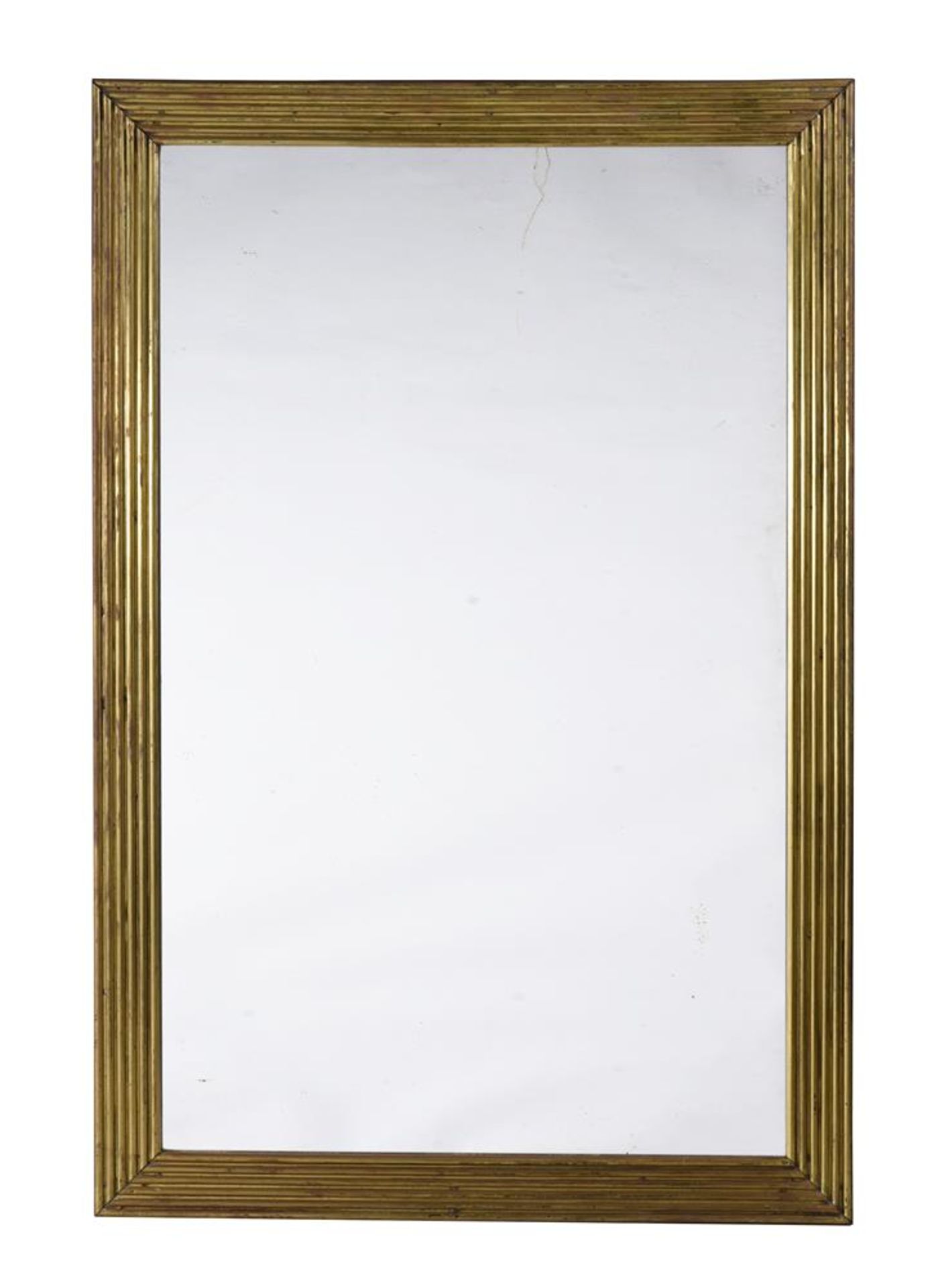 A PAIR OF LARGE BRASS CAFE MIRRORS, LATE 19TH/EARLY 20TH CENTURY - Image 2 of 5