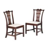 A PAIR OF GEORGE III MAHOGANY SIDE CHAIRS