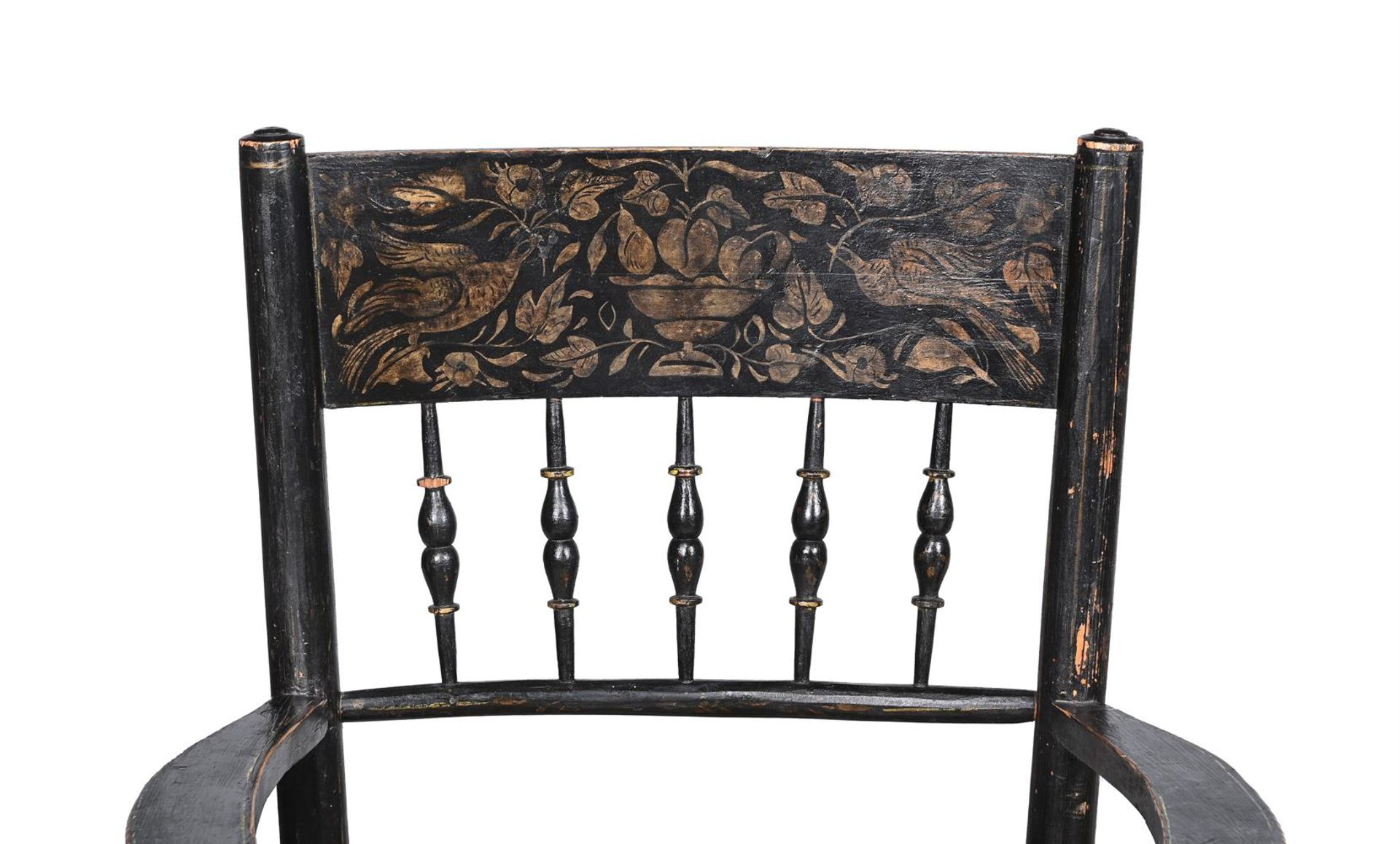 A PAIR OF AMERICAN EBONISED AND PARCEL GILT ARMCHAIRS, CIRCA 1880 - Bild 3 aus 4