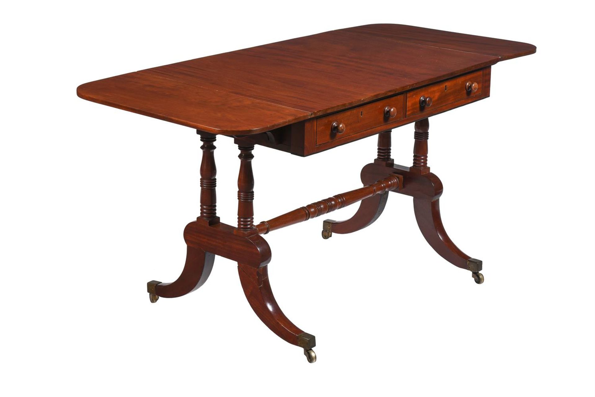 Y A REGENCY MAHOGANY AND EBONY STRUNG SOFA TABLE, CIRCA 1820 - Image 2 of 2