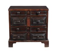 A CHARLES II OAK CHEST OF DRAWERS LATE 17TH CENTURY AND LATER