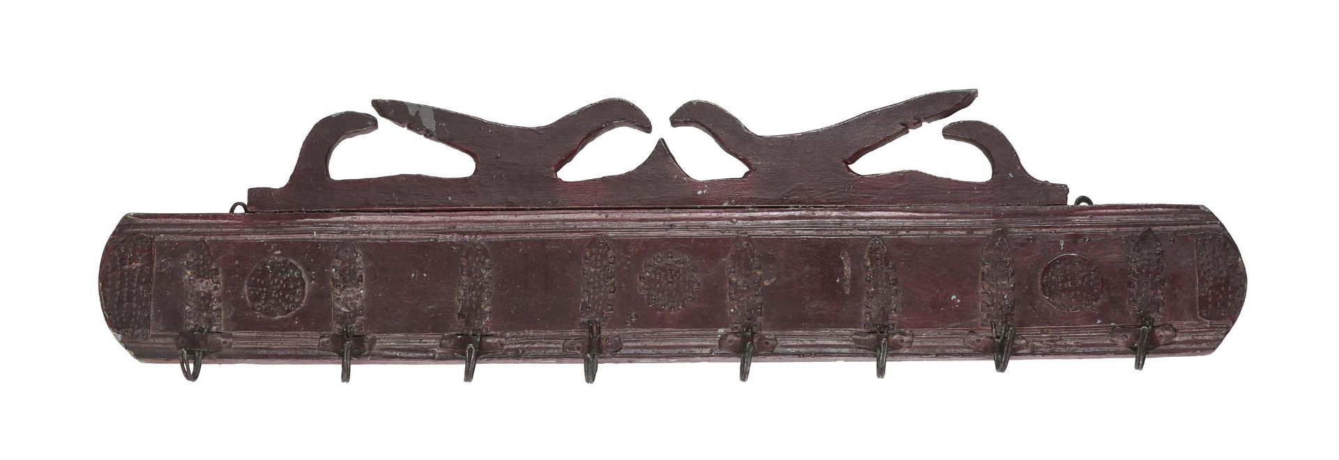 FOLK ART, A SET OF WALL MOUNTED HANGING HOOKS