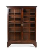 A GEORGE II OAK BOOKCASE