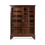 A GEORGE II OAK BOOKCASE