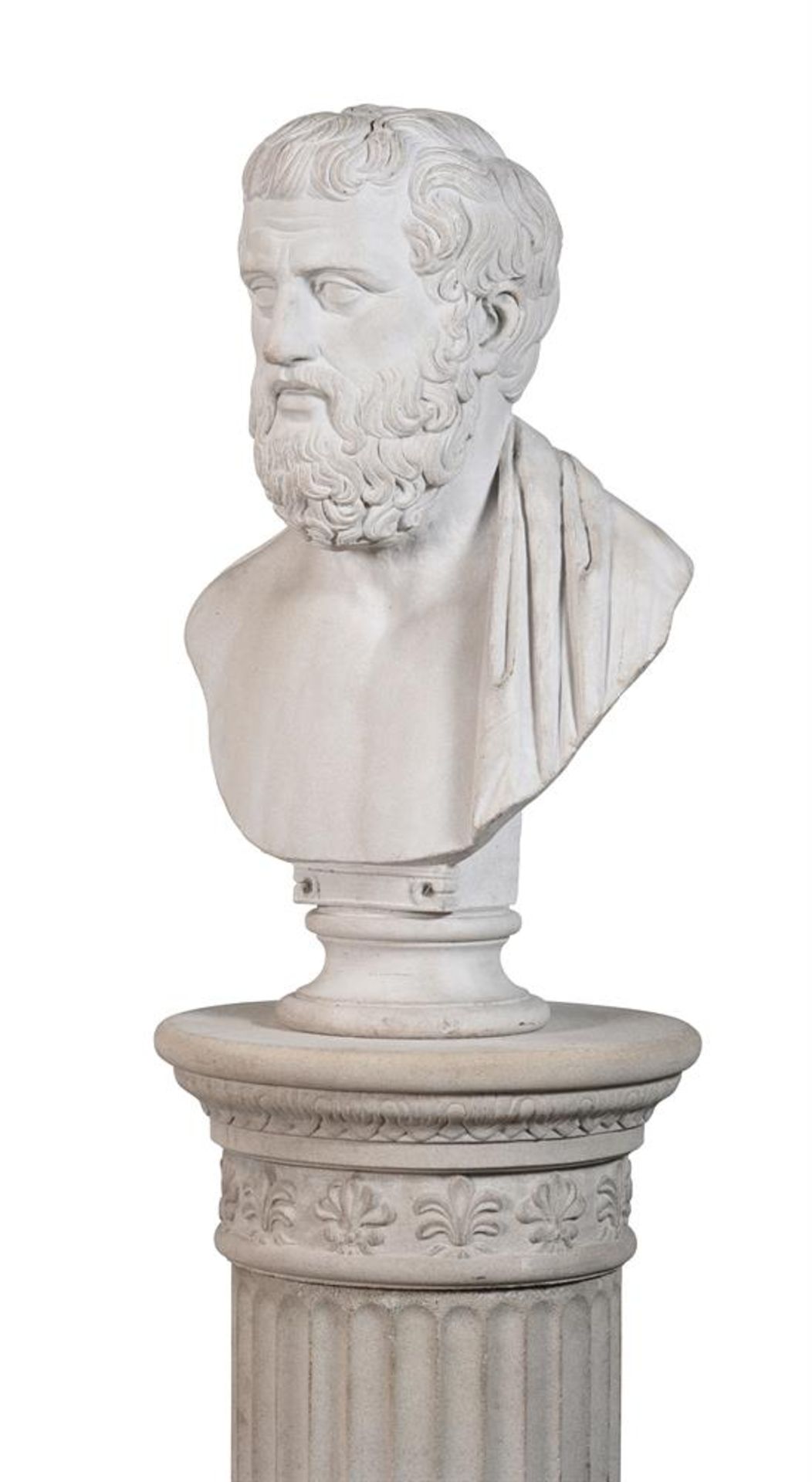 A COMPOSITION STONE BUST OF ARISTOTLE - Image 2 of 2