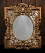 A GILT COMPOSITION MIRROR IN 19TH CENTURY STYLE, 20TH CENTURY