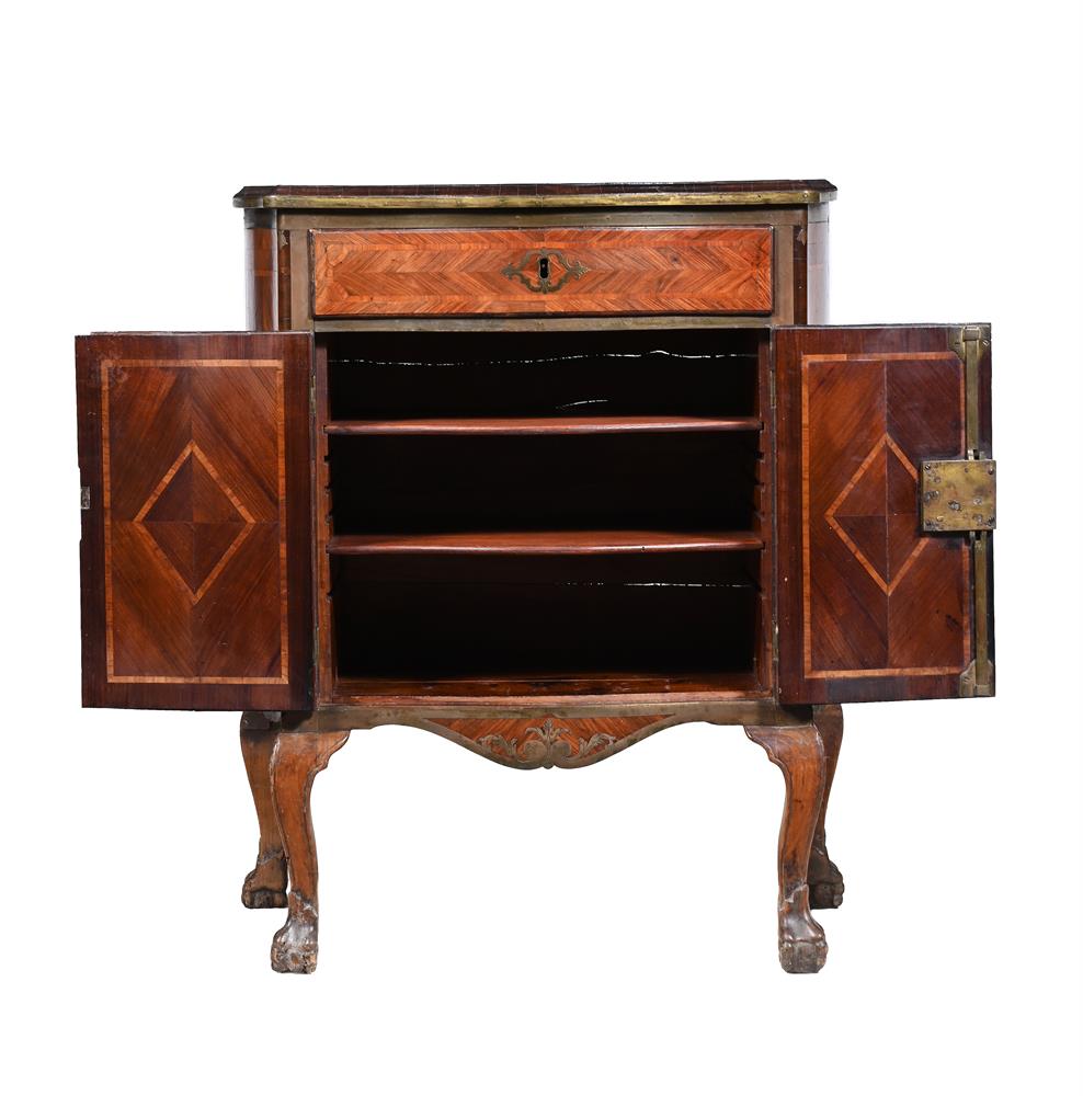 A NORTH ITALIAN WALNUT AND BRASS MOUNTED PETIT COMMODE - Image 2 of 3