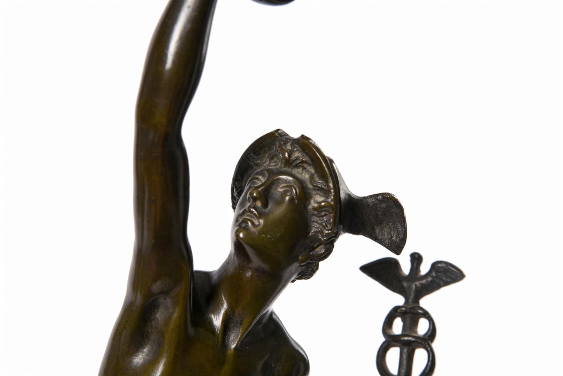 AFTER GIAMBOLOGNA, A PAIR OF BRONZE FIGURES OF MERCURY AND FORTUNA, LATE 19TH CENTURY - Image 4 of 6