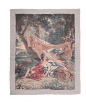 A TAPESTRY STYLE WALL HANGING OF VENUS AND ADONIS