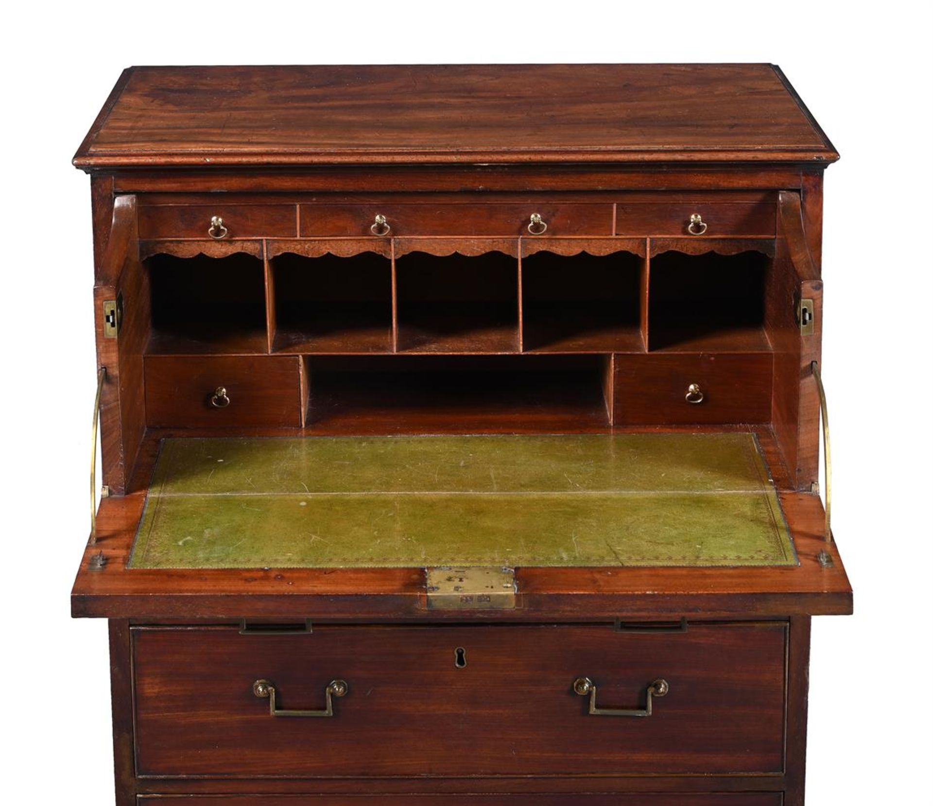 A GEORGE MAHOGANY SECRETAIRE CHEST OF DRAWERS, ATTRIBUTED TO GILLOWS, CIRCA 1790 - Image 2 of 2