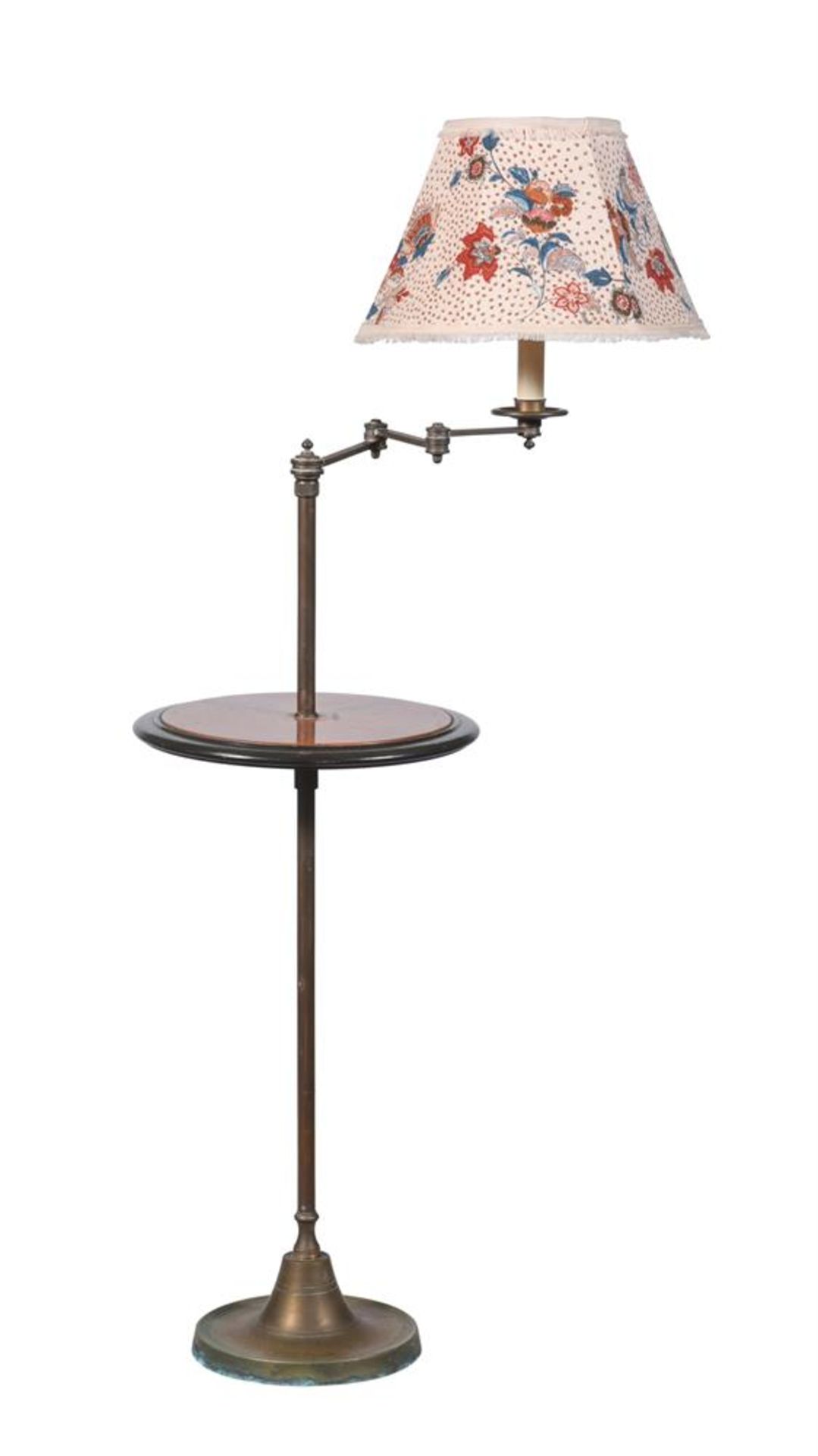 A SMALL STANDARD LAMP TABLE