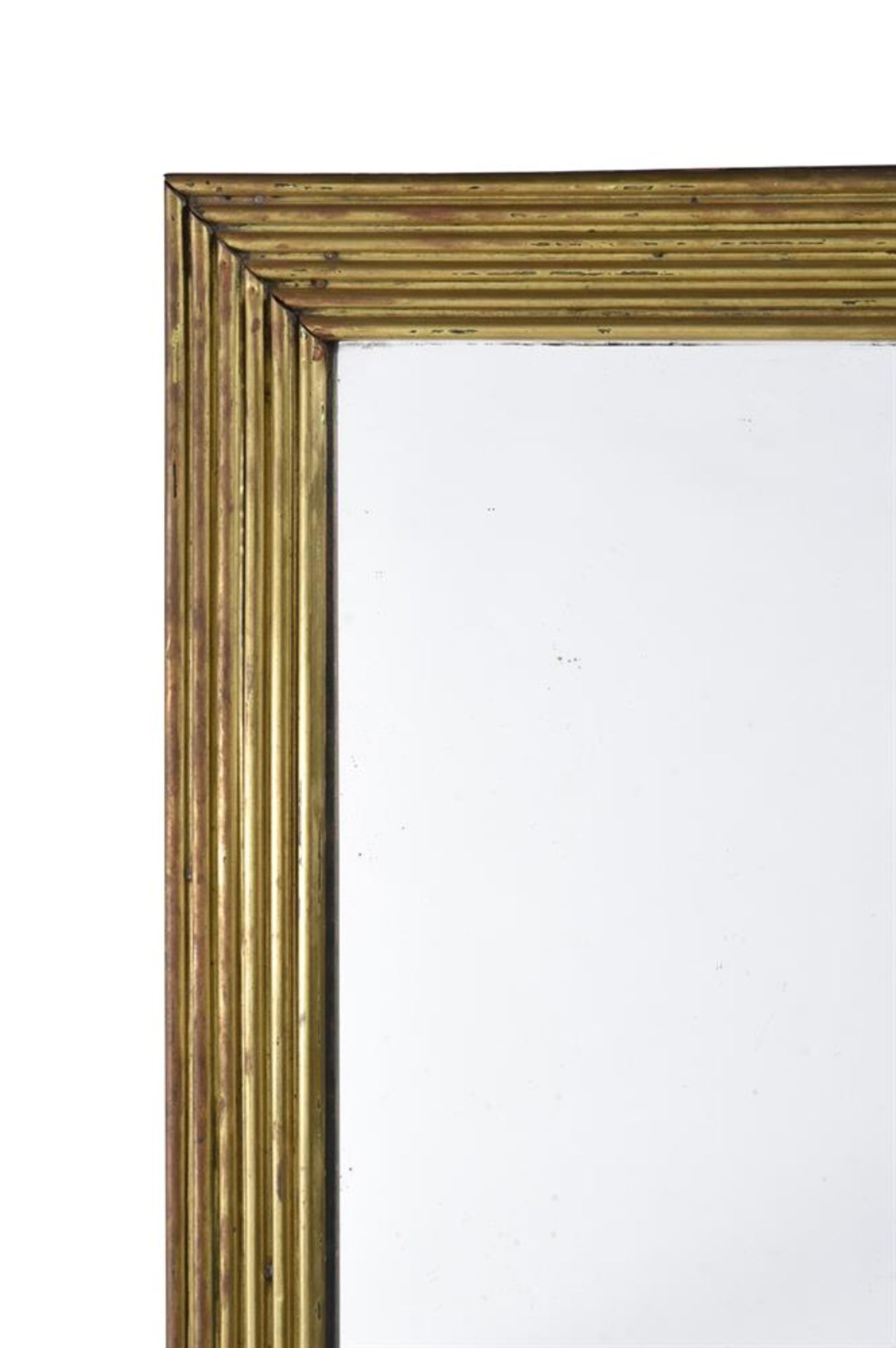 A PAIR OF LARGE BRASS CAFE MIRRORS, LATE 19TH/EARLY 20TH CENTURY - Bild 4 aus 5