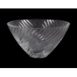 LALIQUE, CRYSTAL LALIQUE, A CUT AND MOULDED CLEAR AND FROSTED GLASS BOWL