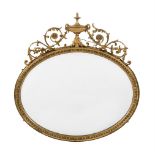 A VICTORIAN GILTWOOD WALL MIRROR IN GEORGE III 'ADAM' STYLE