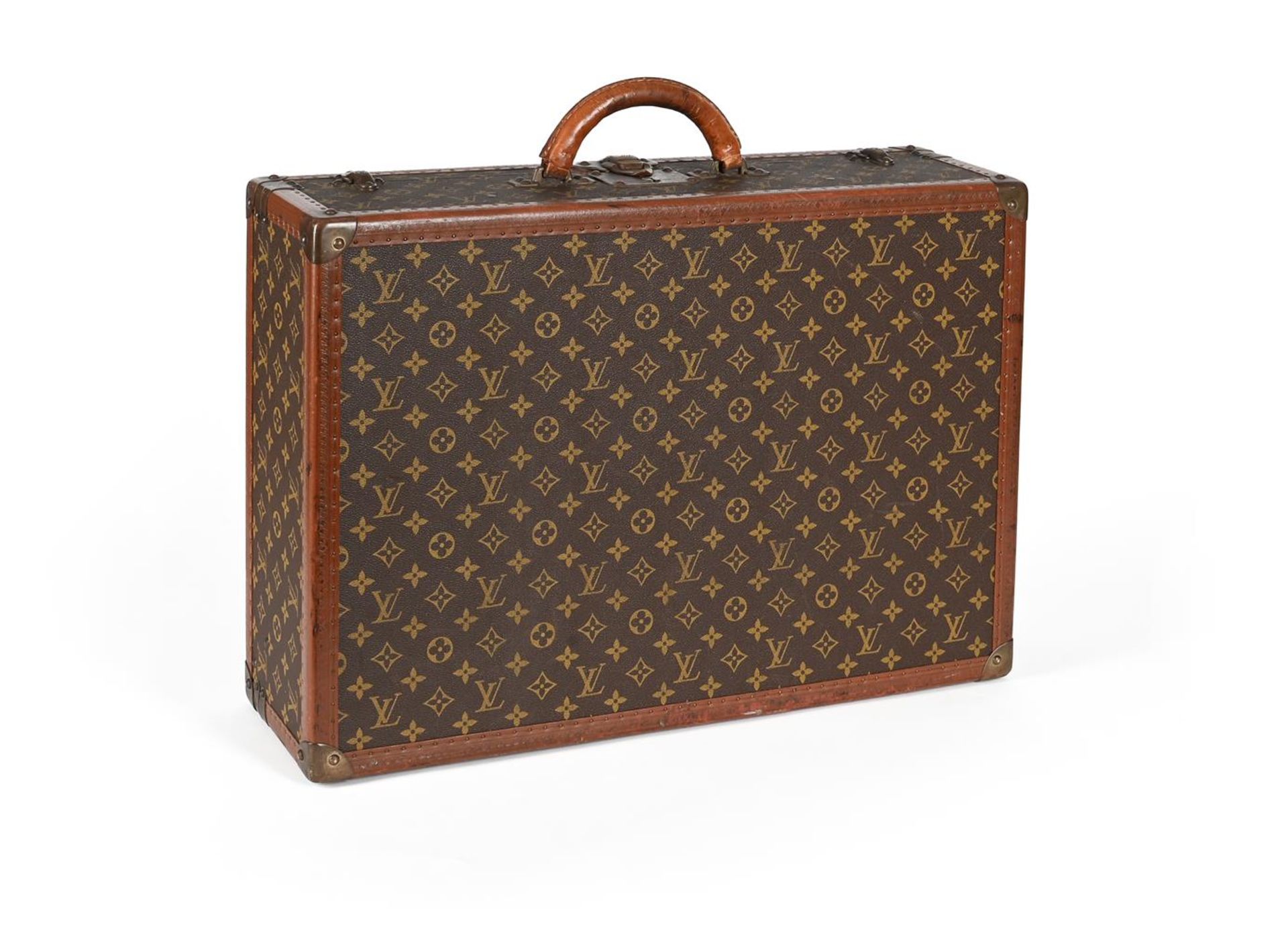 LOUIS VUITTON A MONOGRAMMED COATED CANVAS HARD SUITCASE