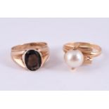 ALPO TAMMI FOR TAMMEN KORU, A FINNISH SMOKY QUARTZ DRESS RING