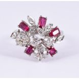 A RUBY AND DIAMOND DRESS RING