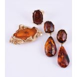 J.B. SORENSEN, A SMALL GROUP OF HEATED AMBER JEWELLERY