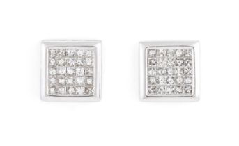 A PAIR OF DIAMOND EARRINGS, LONDON 2012