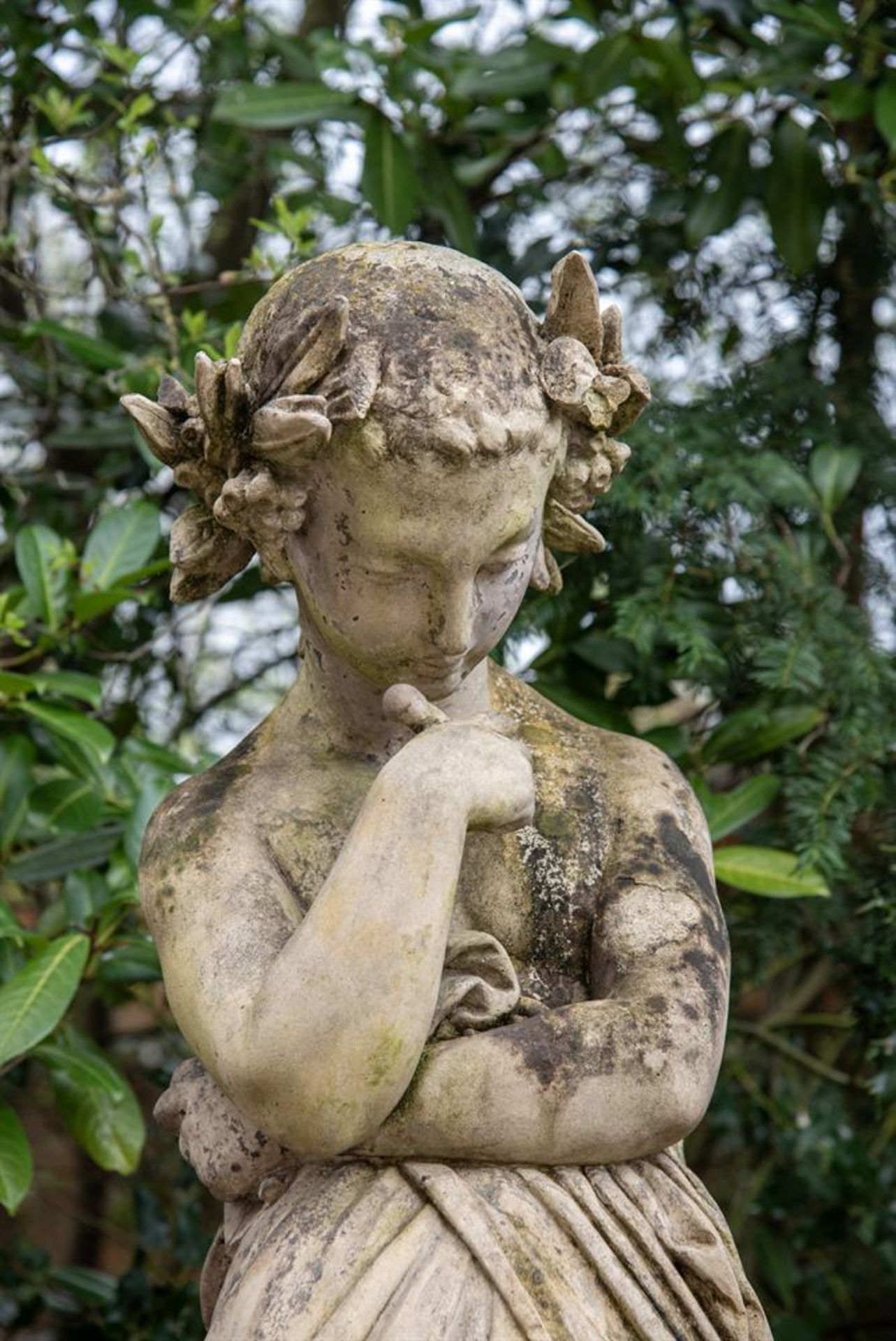 ‘J.D’: A TERRACOTTA SCULPTURE OF A YOUNG GIRL, PROBABLY AN ALLEGORY OF SCULPTURE, LATE 19TH CENTURY - Image 2 of 3