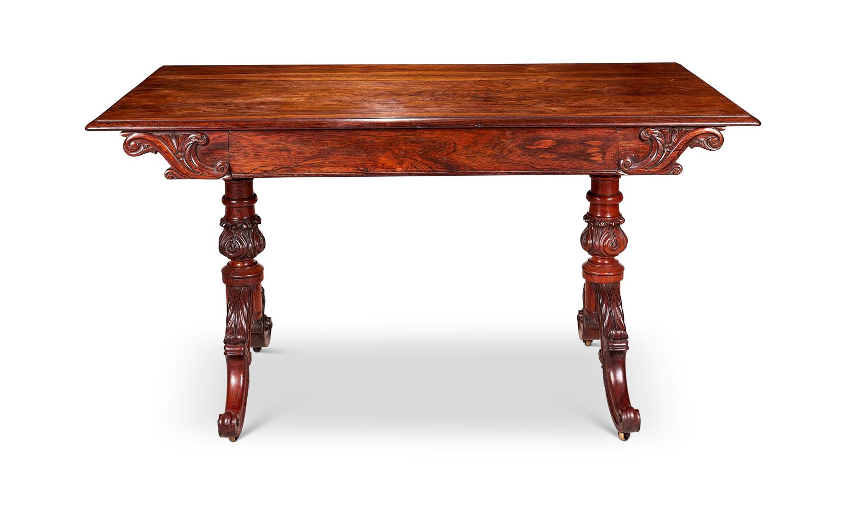 Y A GEORGE IV IRISH ROSEWOOD SIDE OR SOFA TABLE BY MACK, WILLIAMS & GIBTON, CIRCA 1825