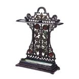 A VICTORIAN CAST IRON STICK STAND, MID 19TH CENTURY