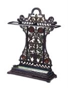 A VICTORIAN CAST IRON STICK STAND, MID 19TH CENTURY