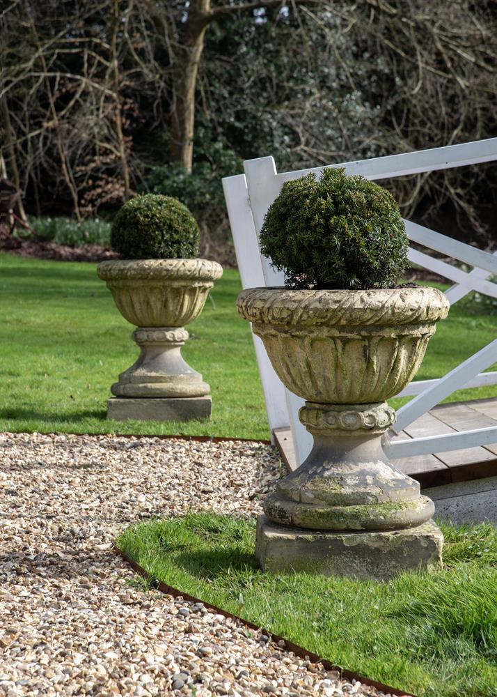 A PAIR OF CAST STONE PLANTERS, LATE 19TH CENTURY - Image 2 of 2