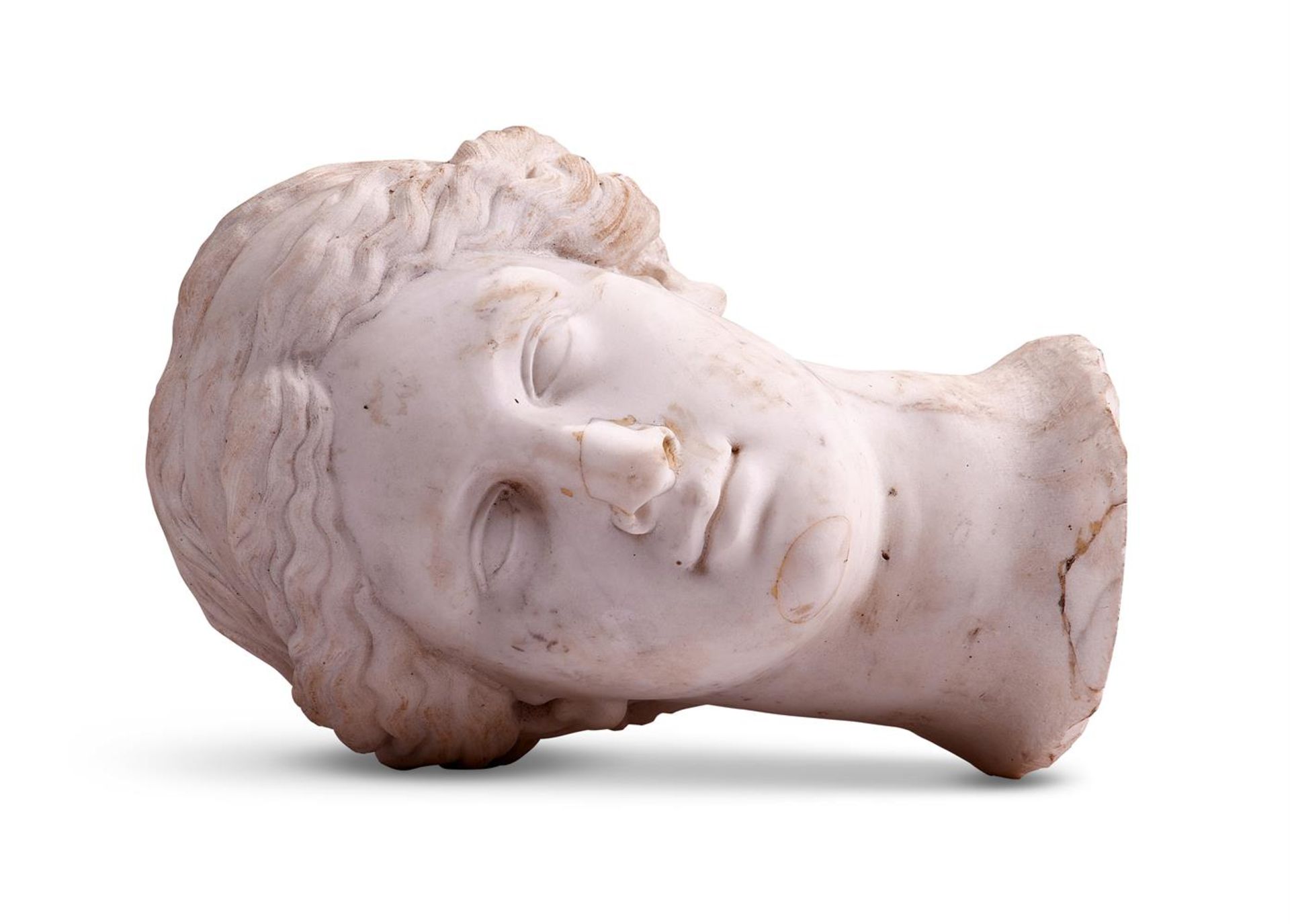 A FRAGMENTARY WHITE MARBLE HEAD OF VENUS, 19TH CENTURY - Bild 2 aus 2