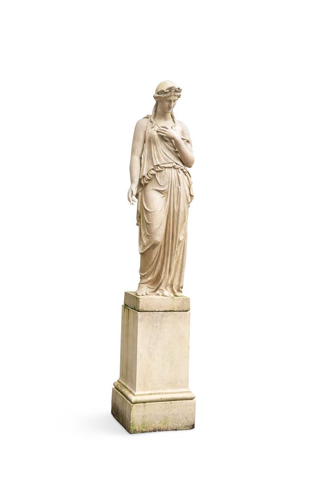 A RARE BLASHFIELD TERRACOTTA STATUE OF CERES, DATED 1871 - Image 3 of 3